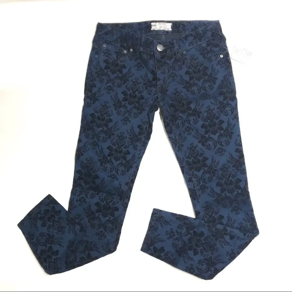Free People Denim D/F pants damask pants jeans